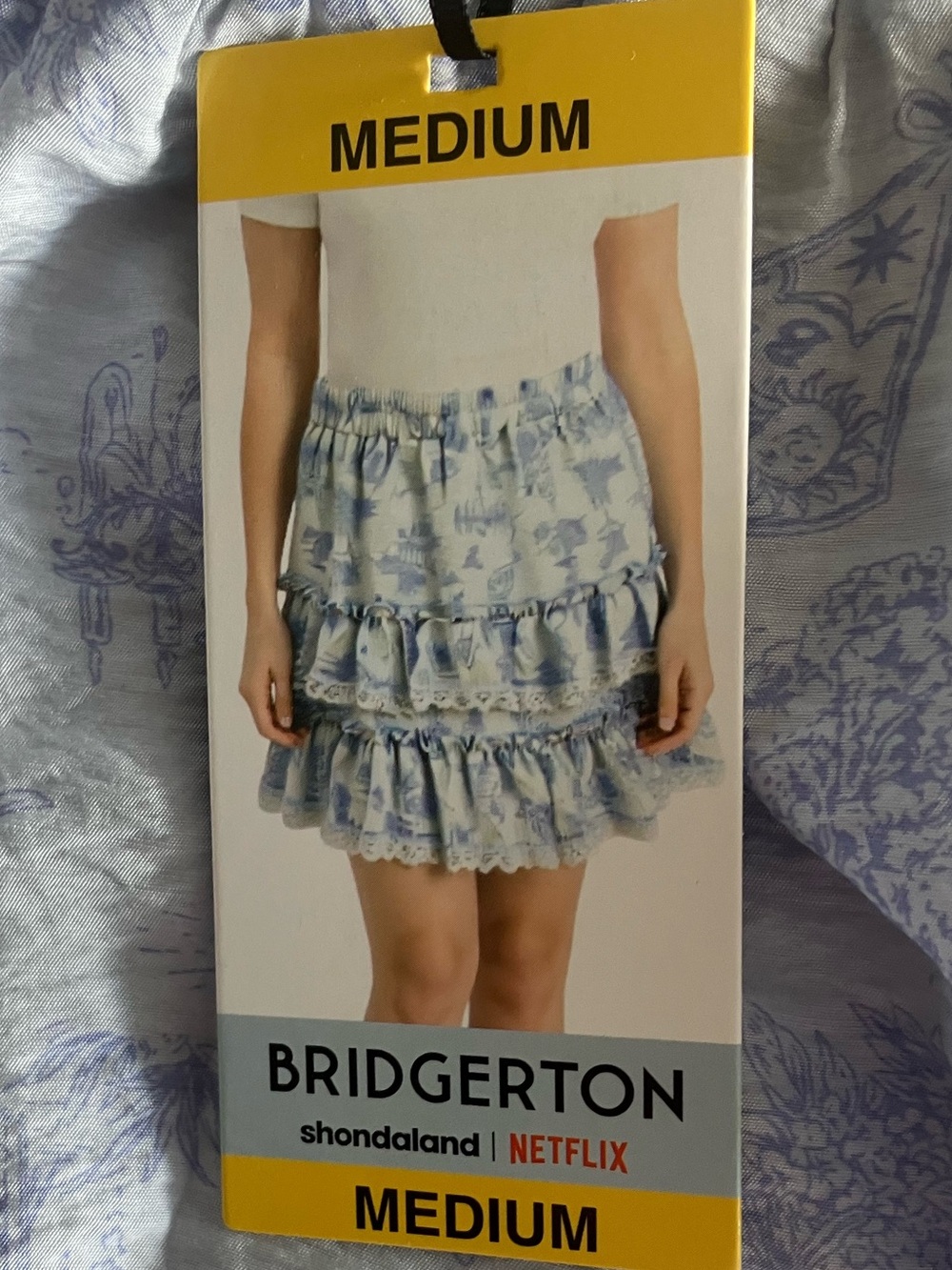 Bridgerton Purple & White Ruffled Women’s Skirt - Bridgerton x Netflix Medium